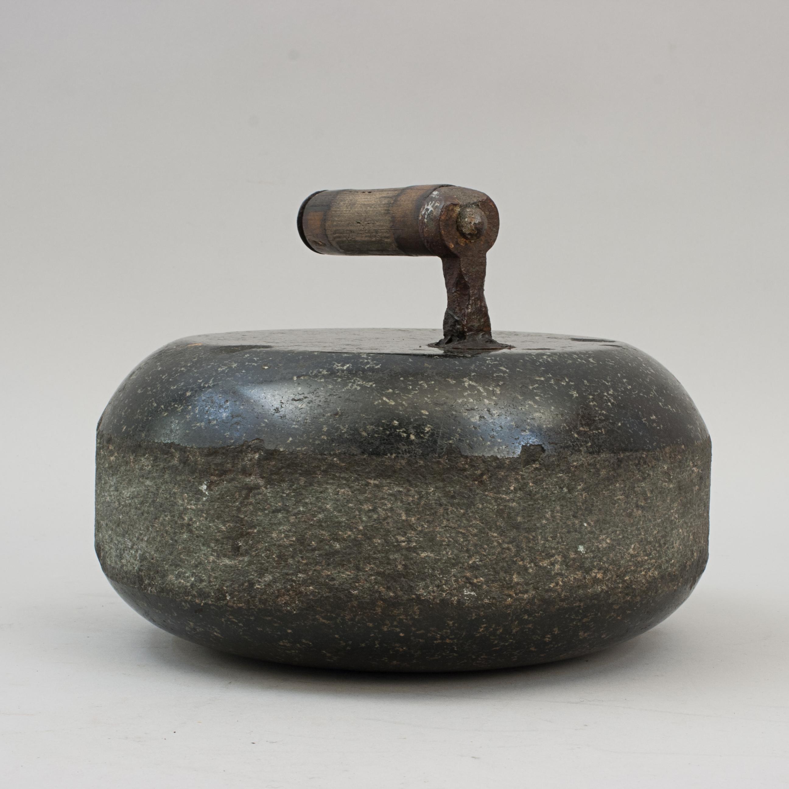 Mid-19th Century Antique Single-soled Curling Stone For Sale