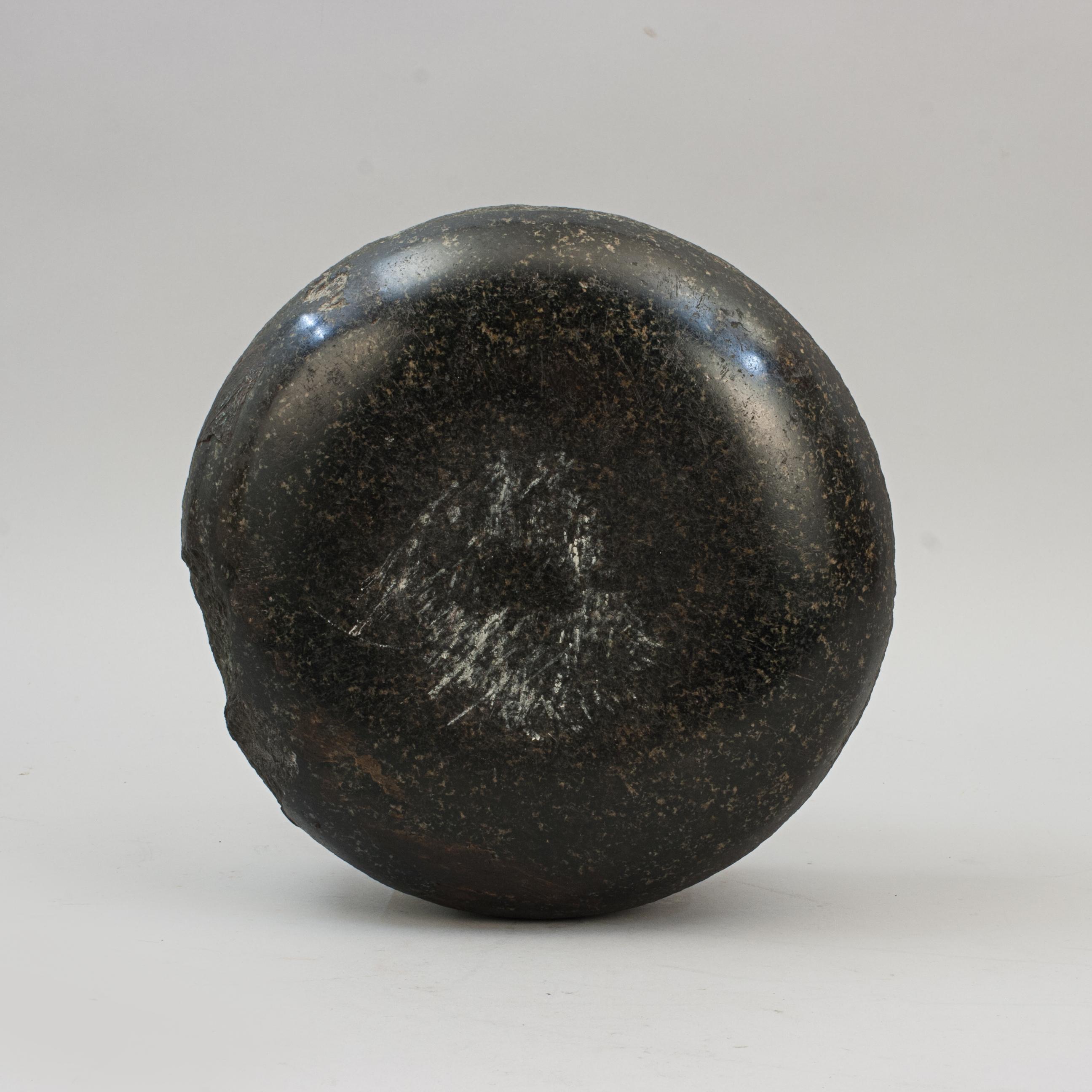 Granite Antique Single-soled Curling Stone For Sale