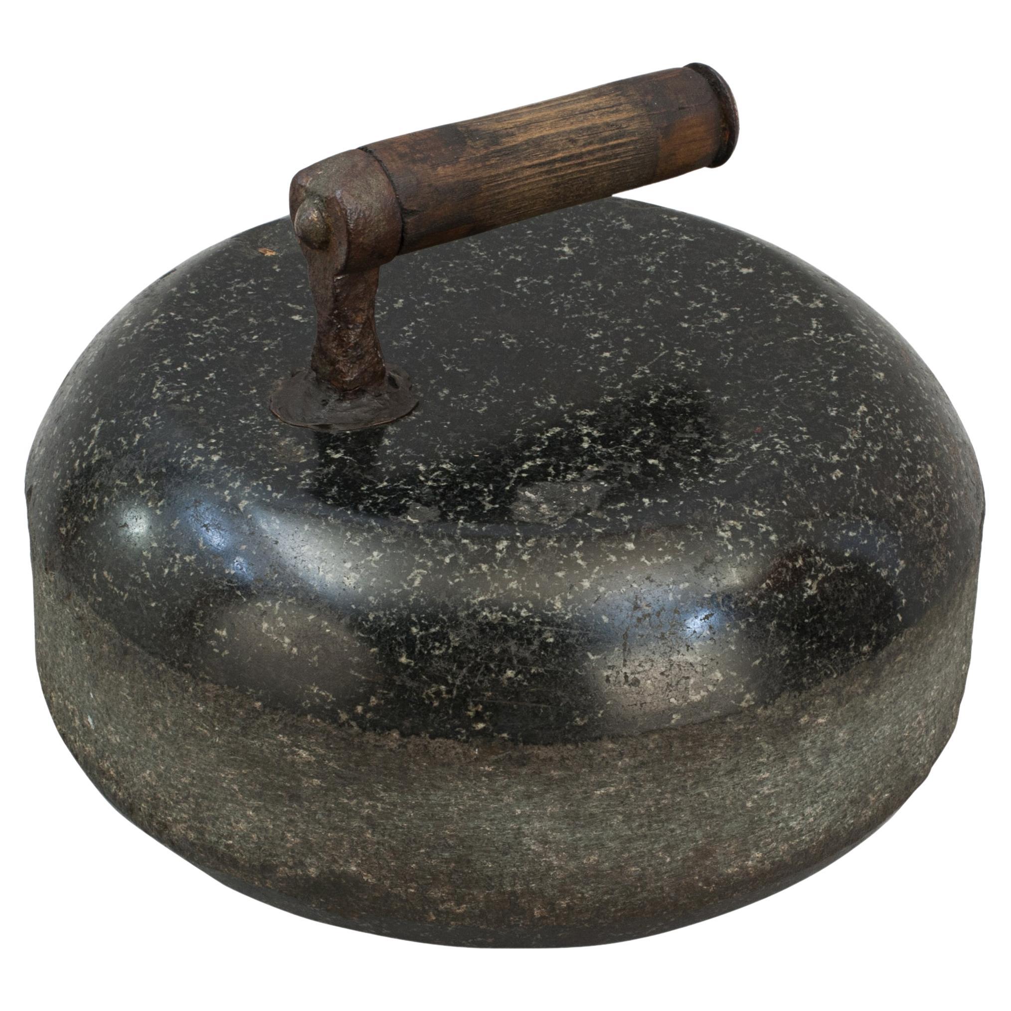 Antique Single-soled Curling Stone For Sale