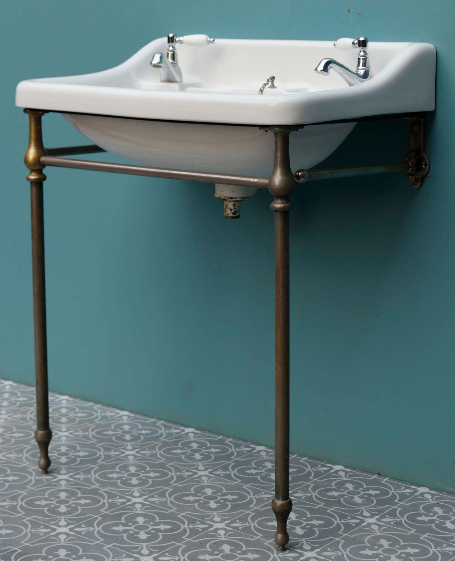 Antique Sink with Metal Stand 1
