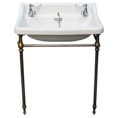 Vintage Sink with Metal Stand