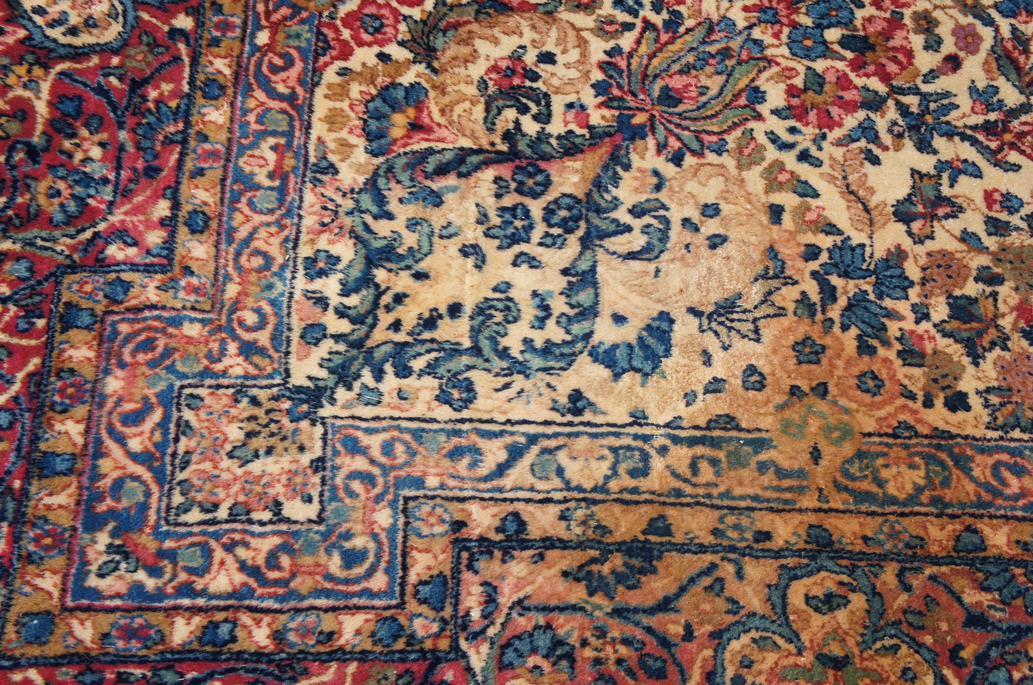 Tapis Sino Persan Laine Soie Floral Palais Trophée Urnes 14' en vente 4