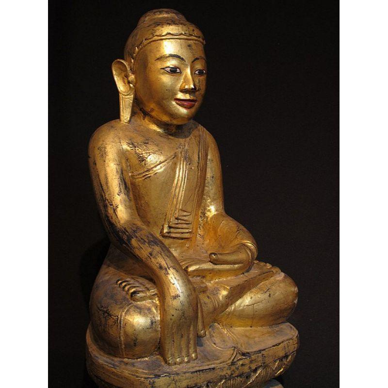 Bouddha ancien assis de Birmanie en vente 6