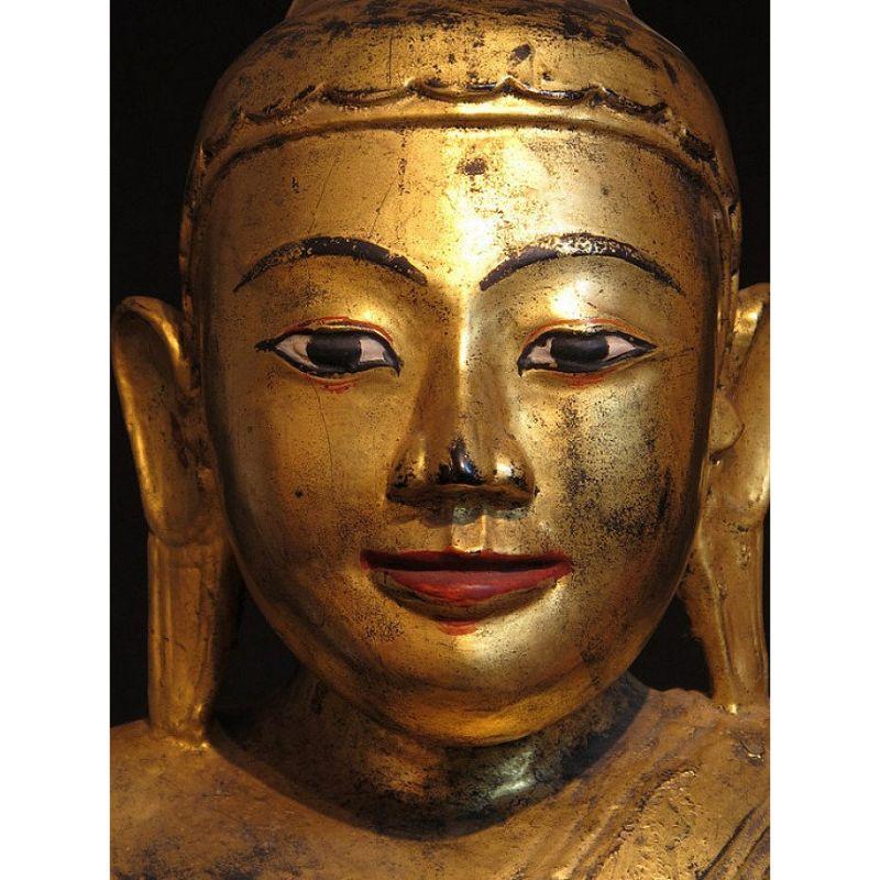 Bouddha ancien assis de Birmanie en vente 8