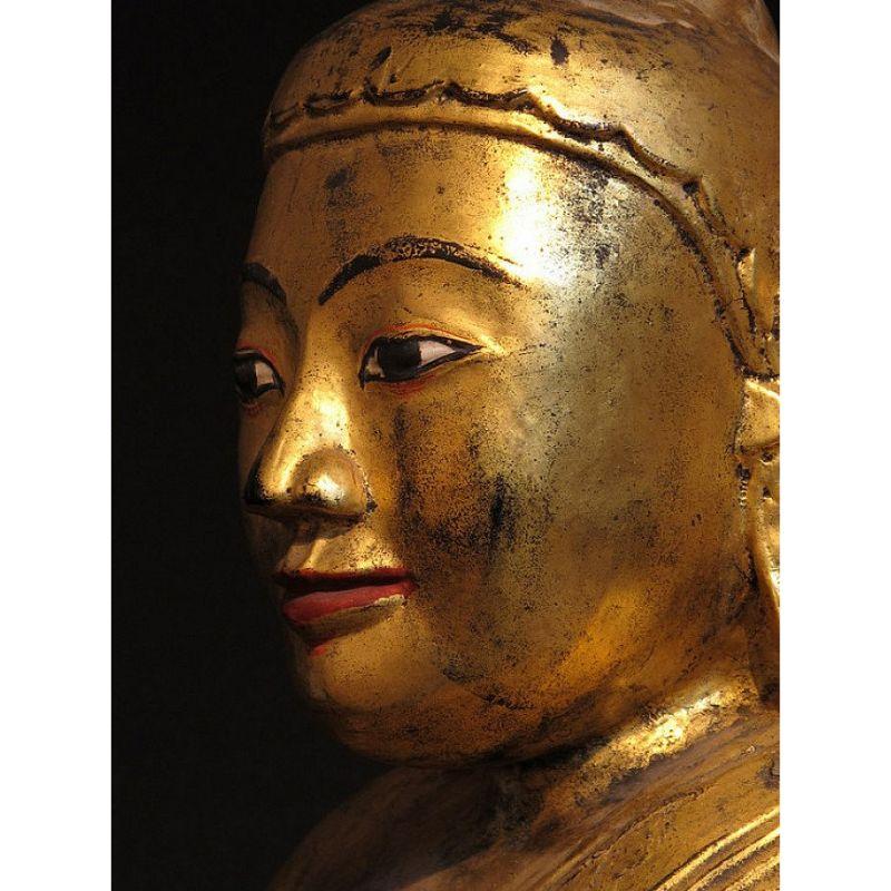 Bouddha ancien assis de Birmanie en vente 9