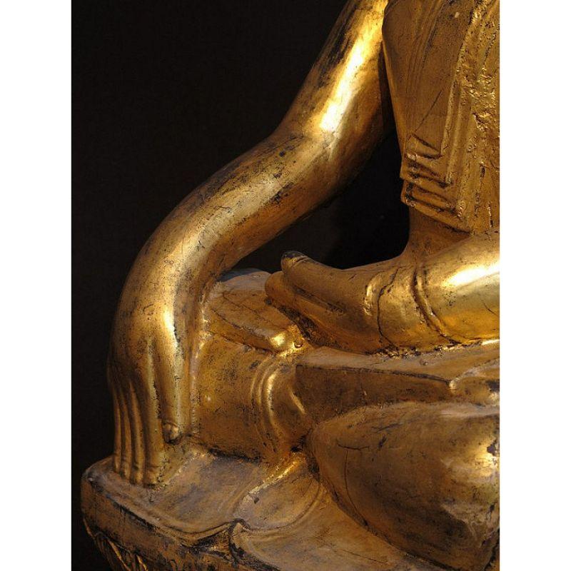 Bouddha ancien assis de Birmanie en vente 10