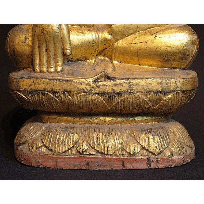 Bouddha ancien assis de Birmanie Bon état - En vente à DEVENTER, NL