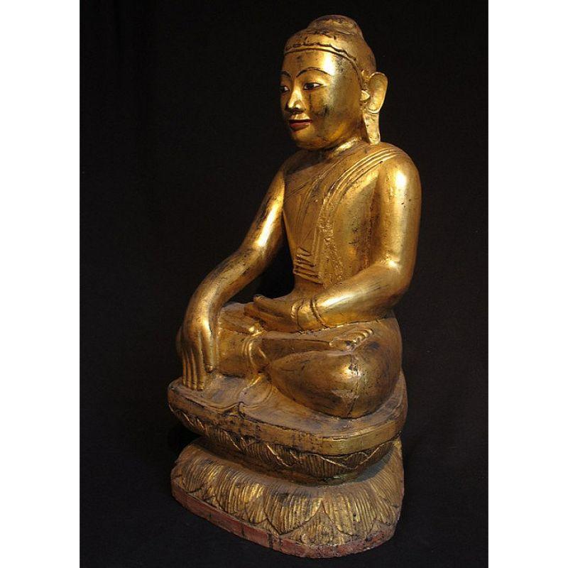 Bouddha ancien assis de Birmanie en vente 1