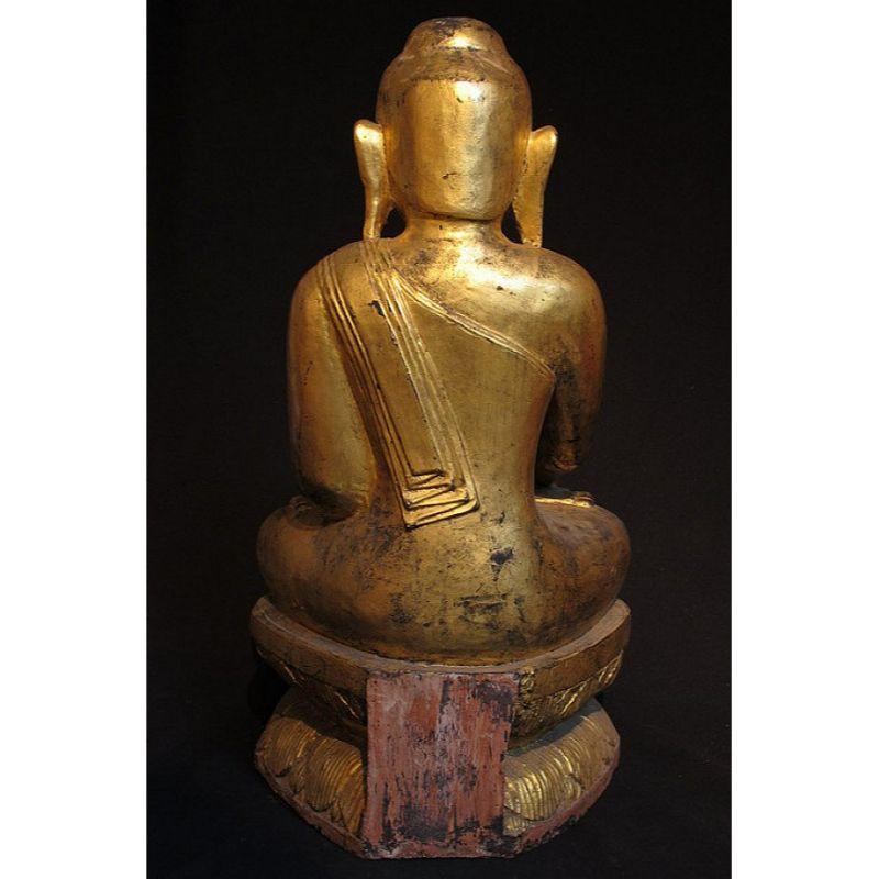 Bouddha ancien assis de Birmanie en vente 3
