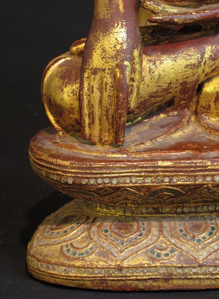 Antique sitting Buddha from Burma Original Buddhas For Sale 5