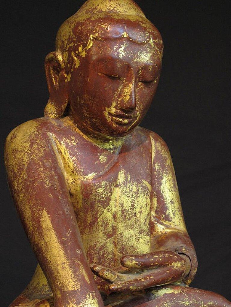 Antique sitting Buddha from Burma Original Buddhas For Sale 1