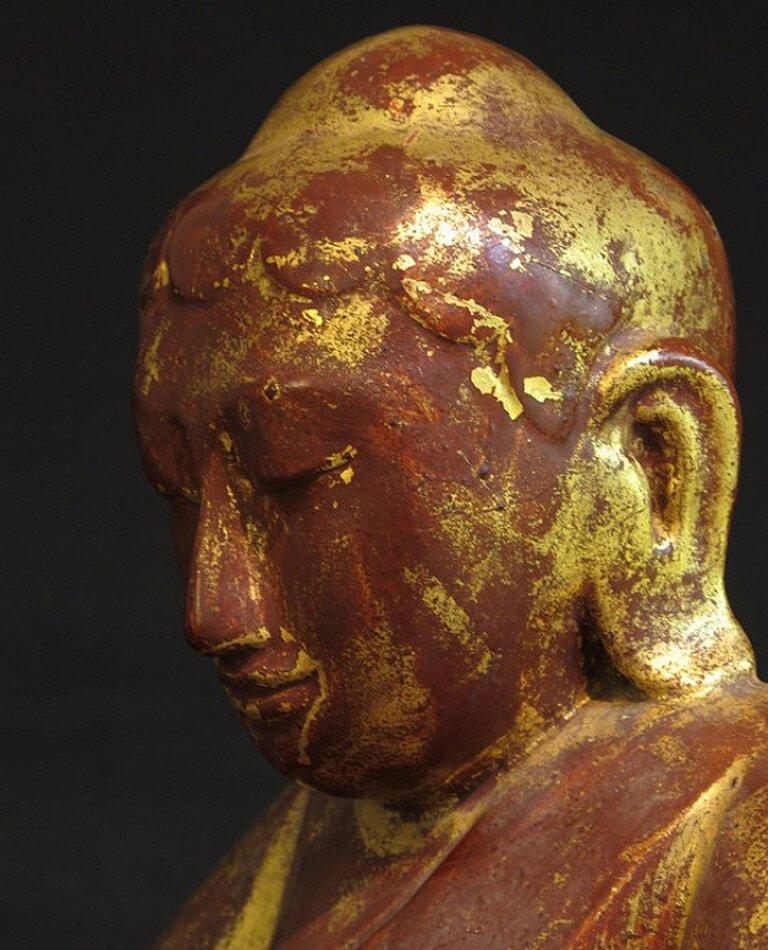 Antique sitting Buddha from Burma Original Buddhas For Sale 3