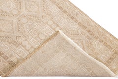 Antique Sivas Beige Handmade Allover Motif Wool Runner