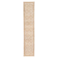 Antique Sivas Beige Handmade Allover Motif Wool Runner