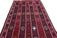Antique Sivas Geometric Red Wool Runner by Rug & Kilim