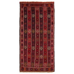 Antique Sivas Geometric Red Wool Runner