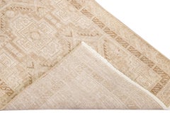 Antique Sivas Handmade Allover Motif Beige Wool Runner