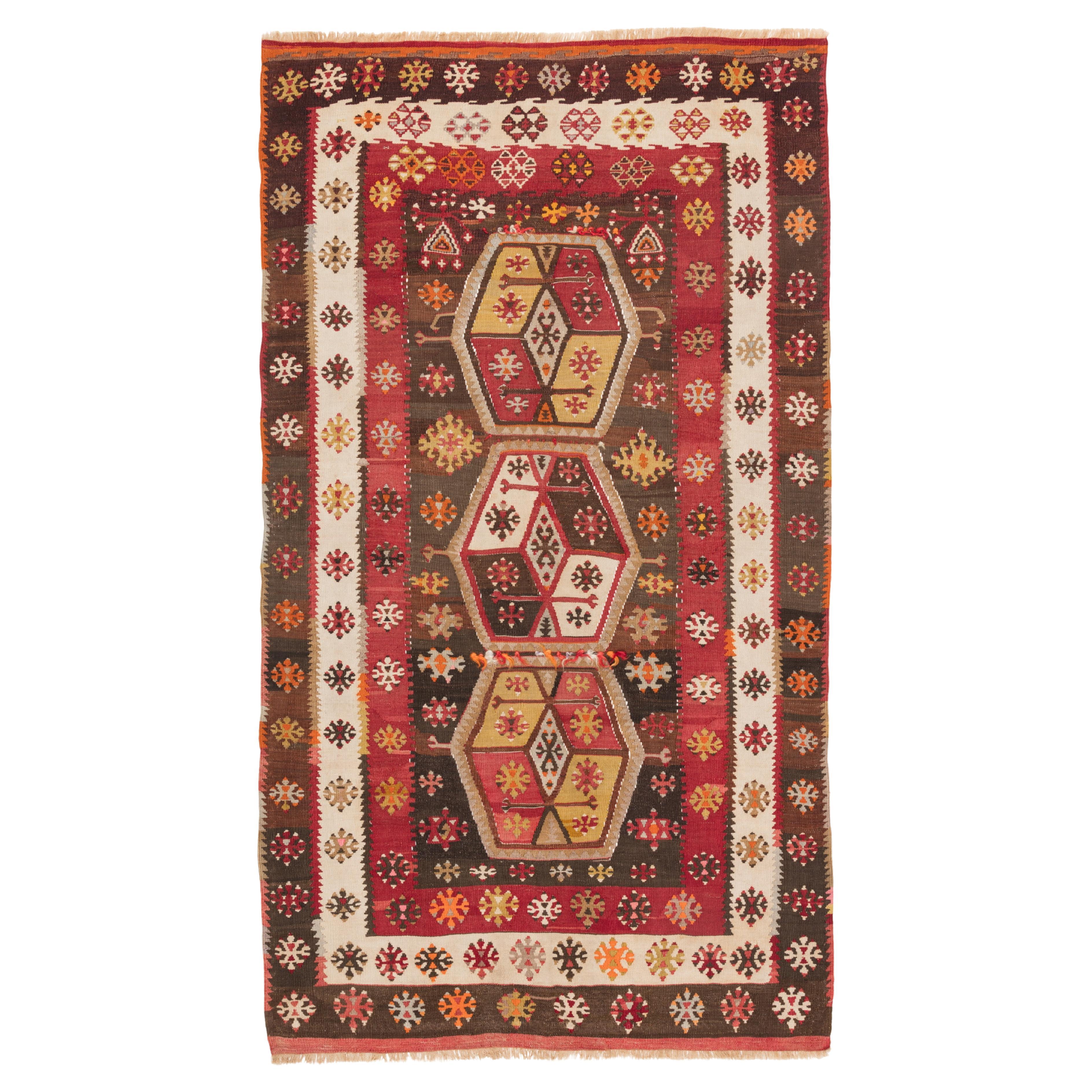 Alfombra antigua de Anatolia Central Sivas Kilim Alfombra turca en venta