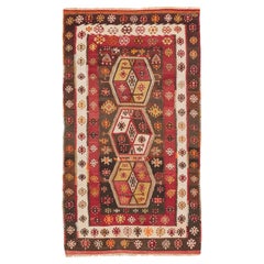 Ancien tapis turc Sivas Kilim d'Anatolie centrale