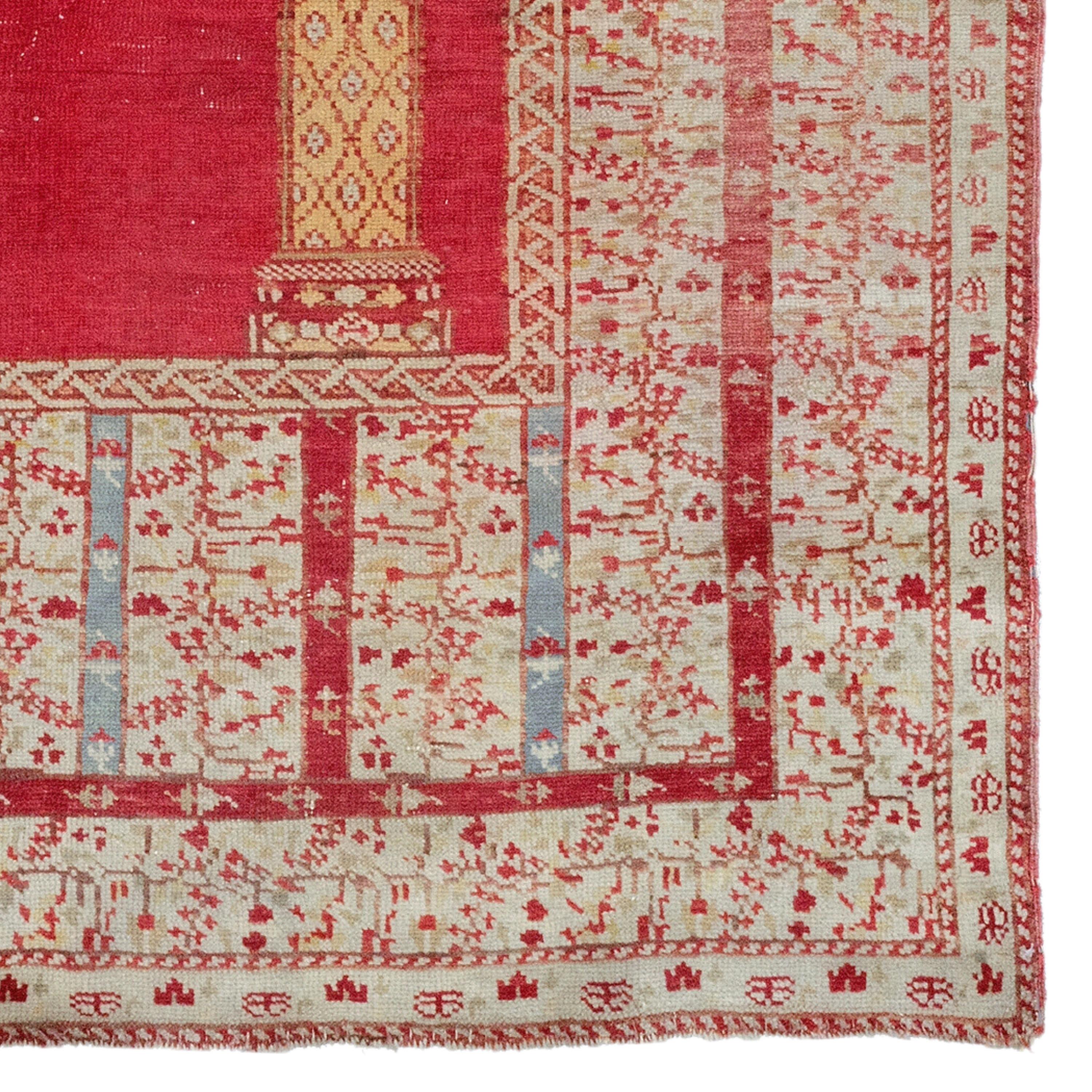 Wool Antique Sivas Prayer Rug - 19th Century Sivas Prayer Rug, Vintage Rug For Sale