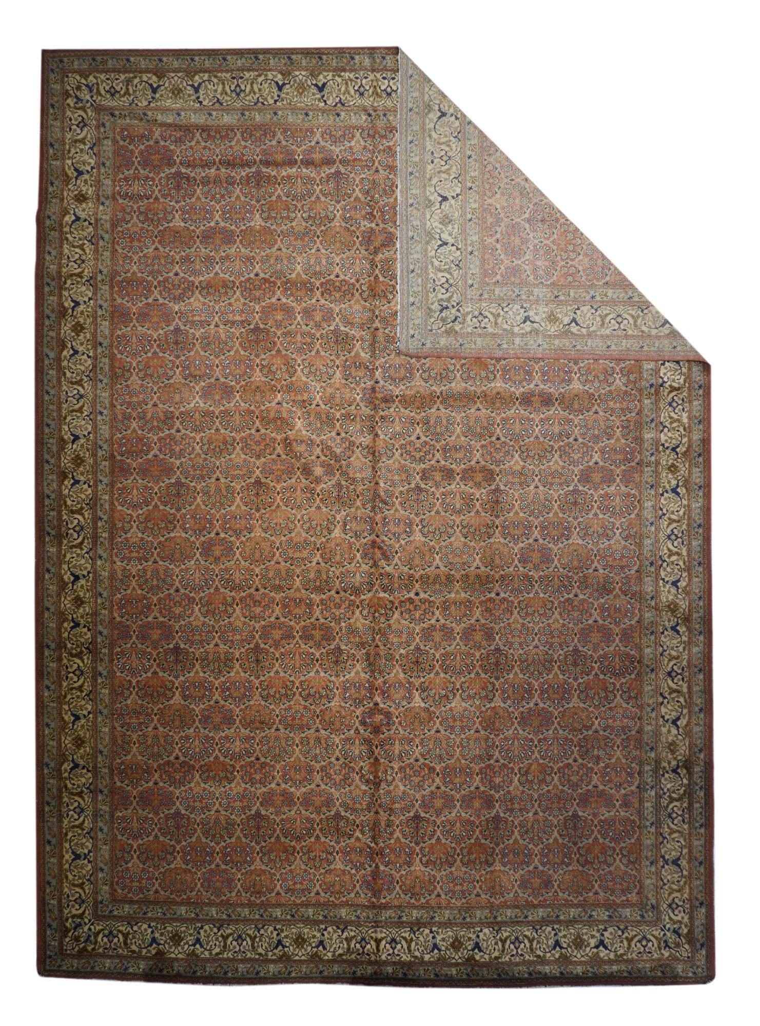 Perse Tapis Sivas ancien 10'9'' x 14'9'' en vente