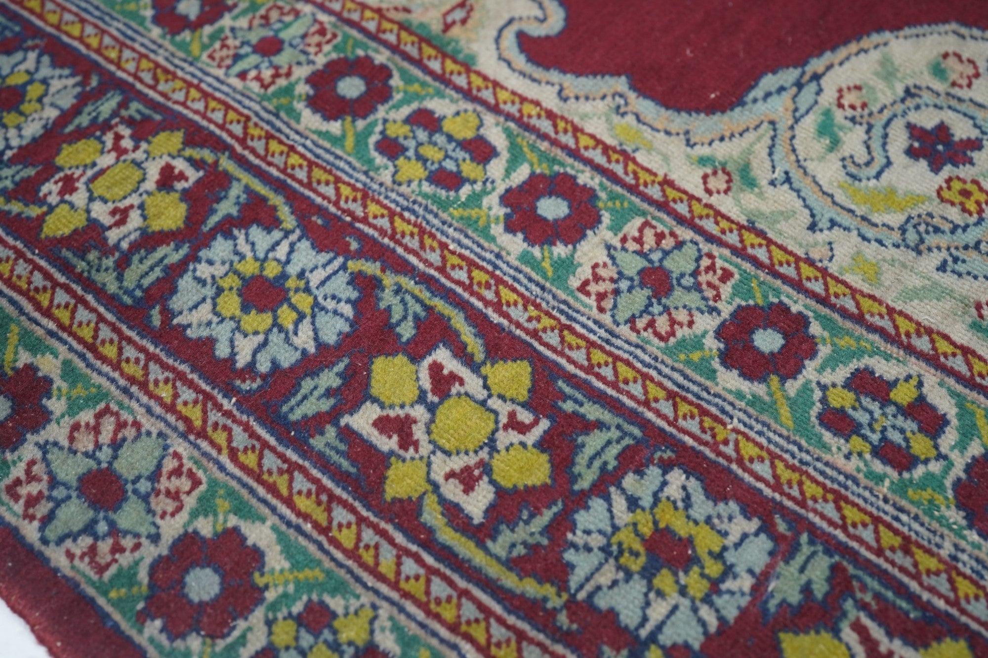 Hand-Knotted Antique Sivas Rug 3'9'' x 7'0