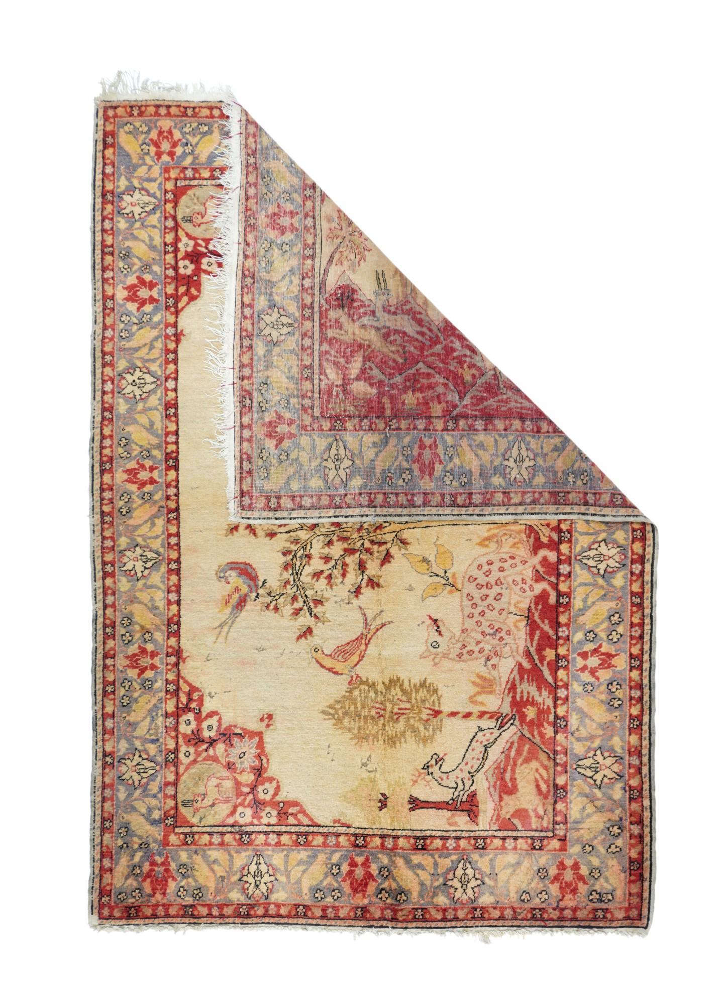 Antique Turkey Sivas Wool on Cotton 5'x7'3''