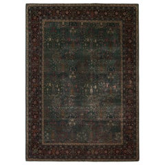 Tappeto Sivas antico in verde acqua, con motivi floreali, da Rug & Kilim