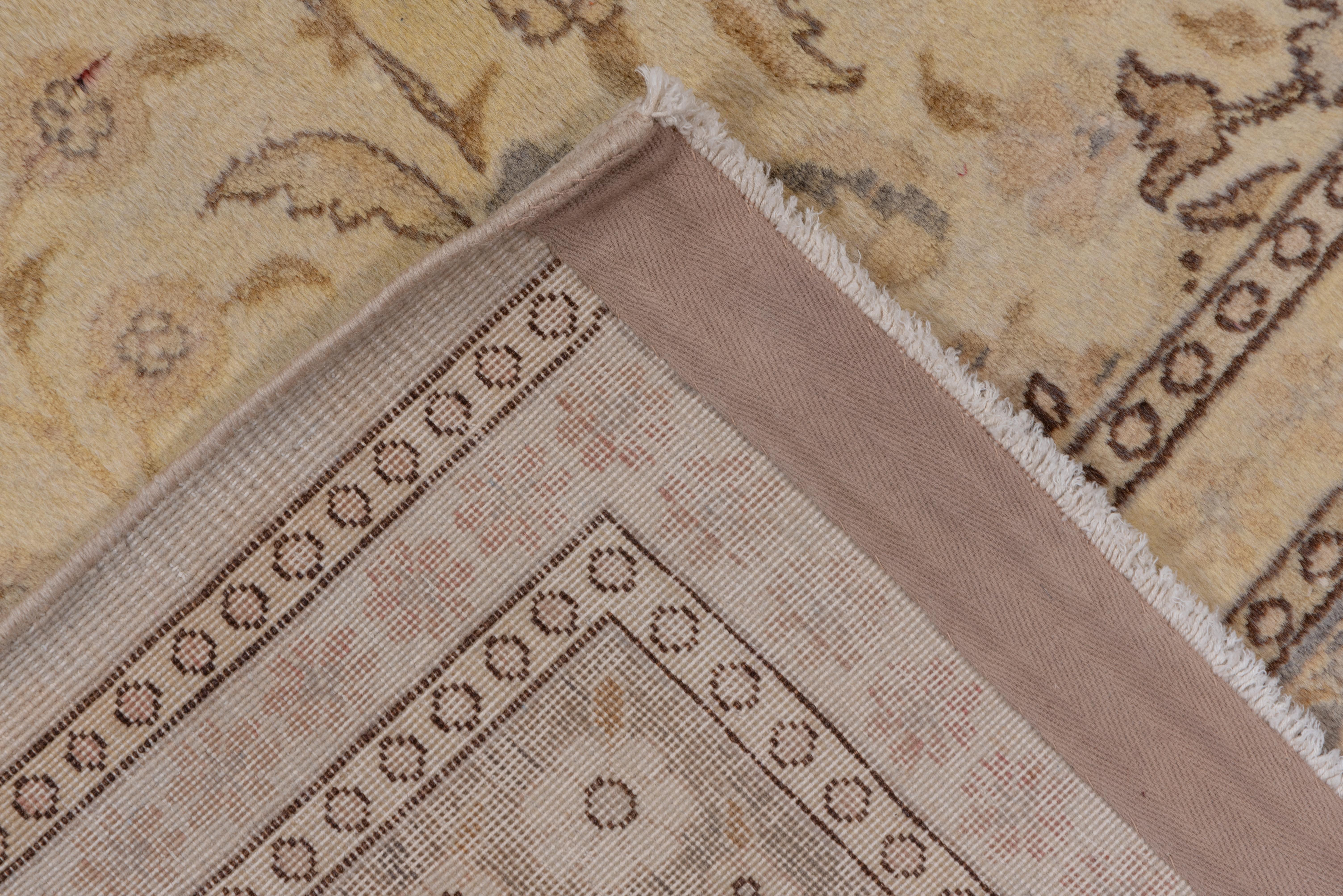 Hand-Knotted Antique Sivas Rug, Ivory Field For Sale