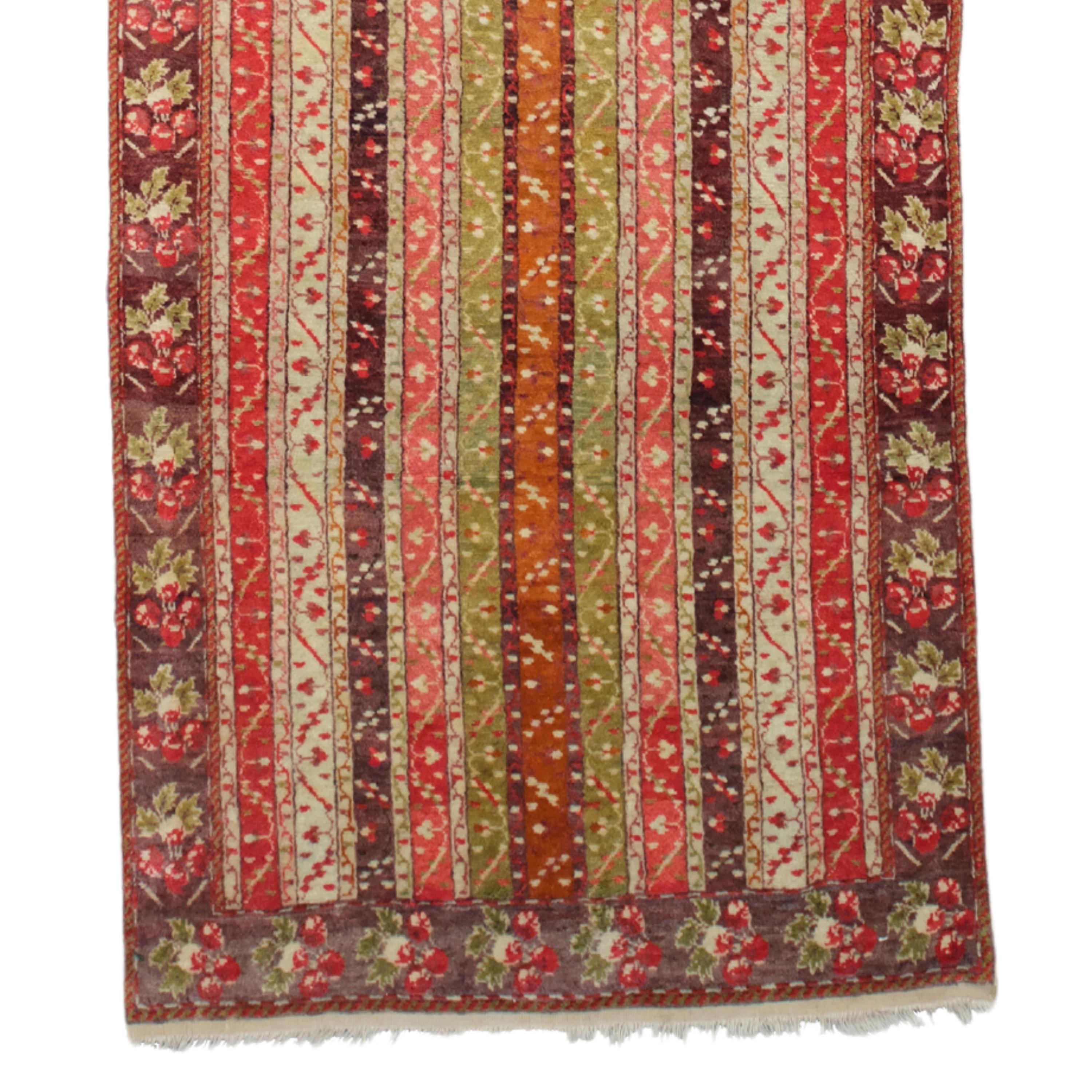 Antiker Sivas-Läufer - Anatolischer Sivas-Läufer des 19. Jahrhunderts, antiker Teppich (Wolle) im Angebot