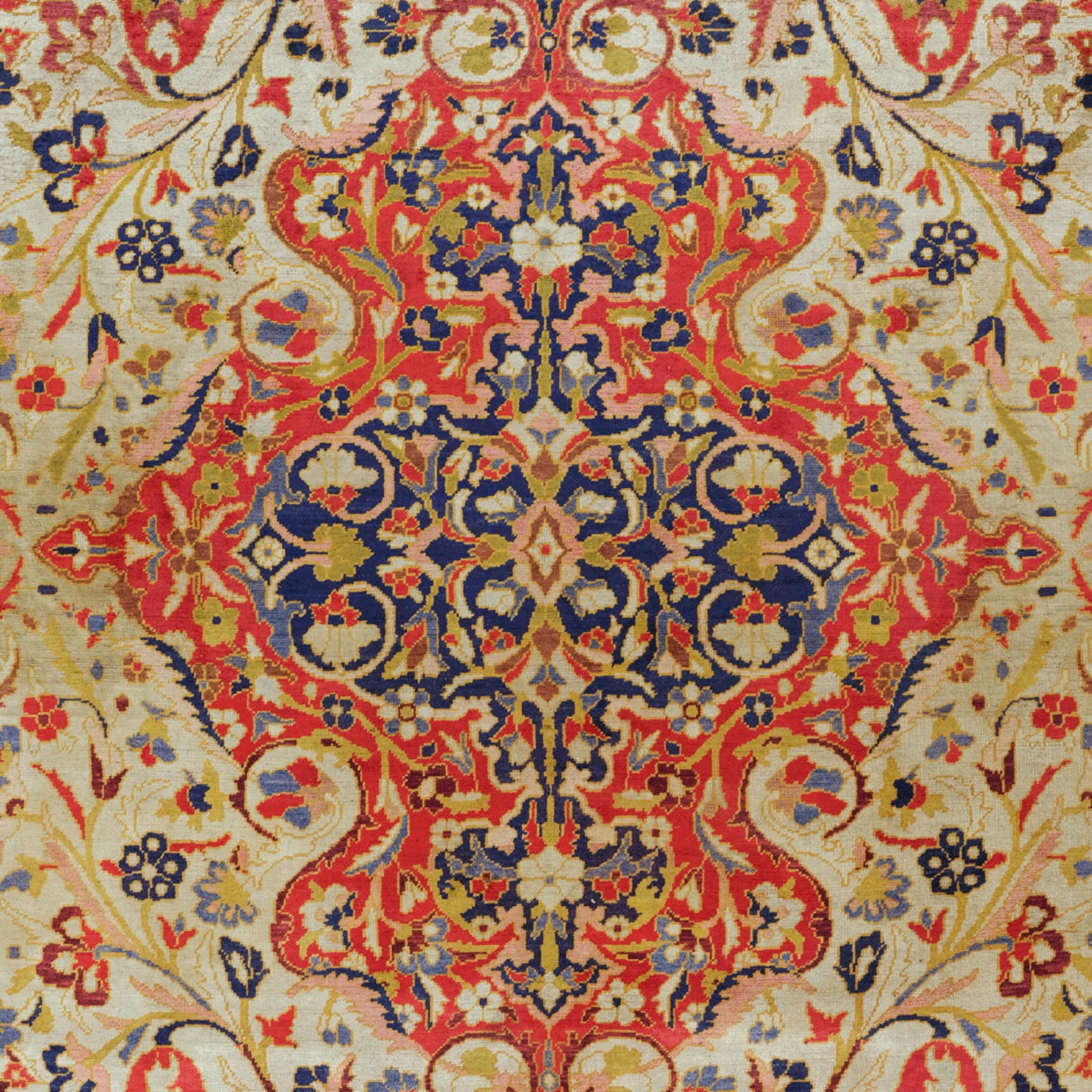 Turkish Antique Sivas Silk Rug - Antique Anatolian Rug, Antique Silk Rug, Anatolian Silk For Sale