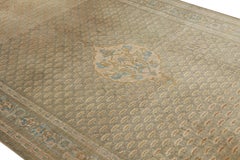 Antiker antiker Sivas-Teppich aus Bronze und blauer Wolle von Teppich & Kelim