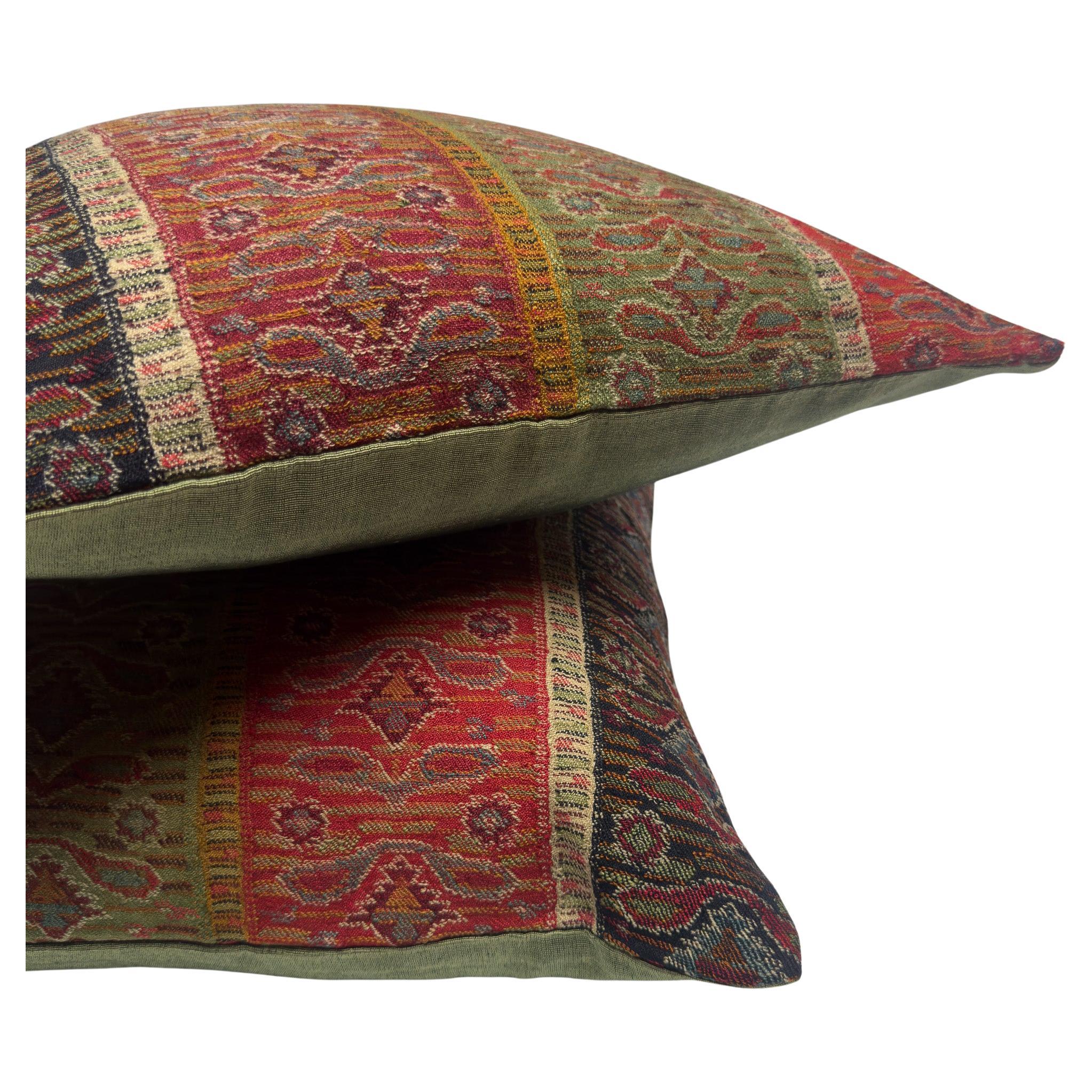 Turco Antique Sivas Wool Pillow Covers (Pair) in vendita