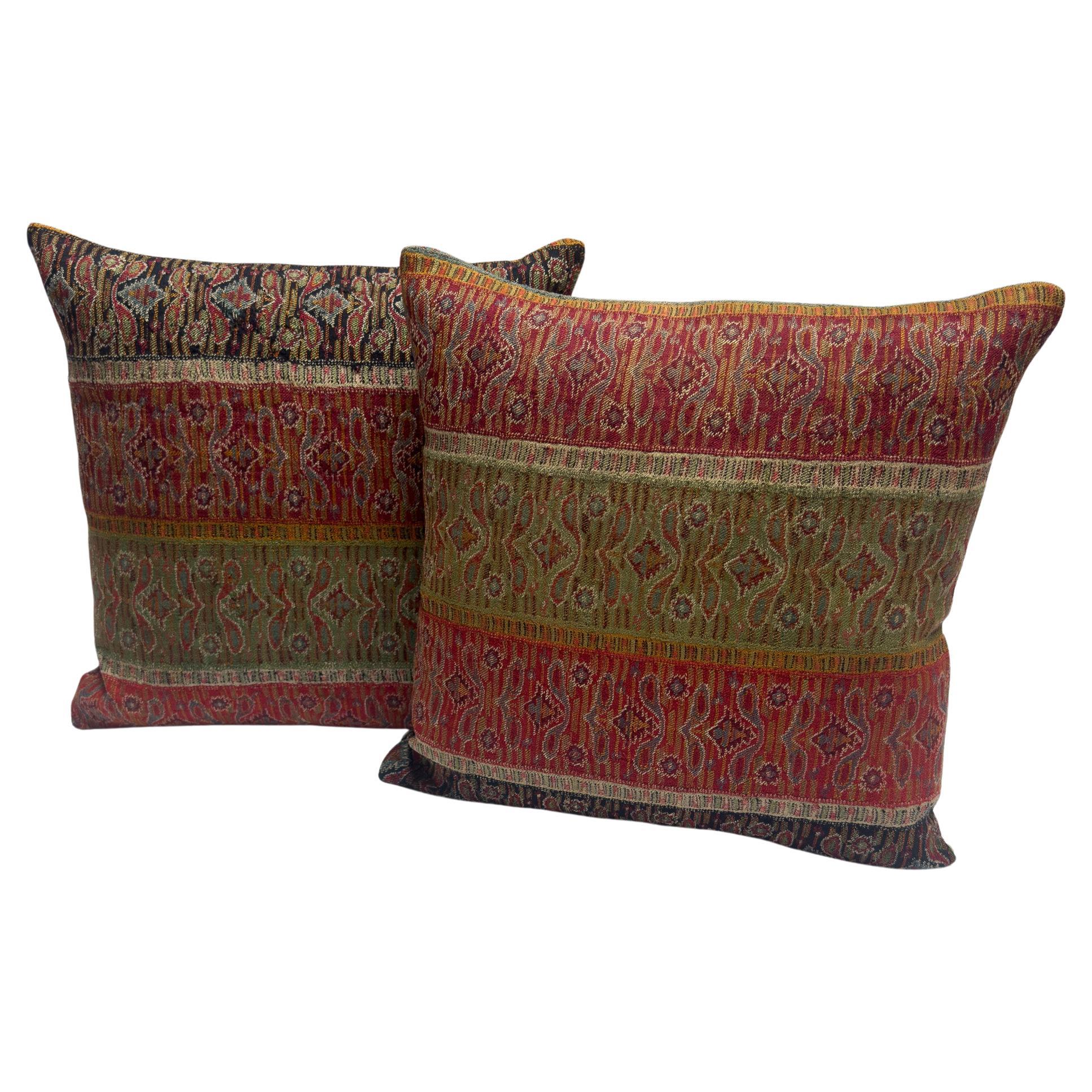 Tessuto Antique Sivas Wool Pillow Covers (Pair) in vendita