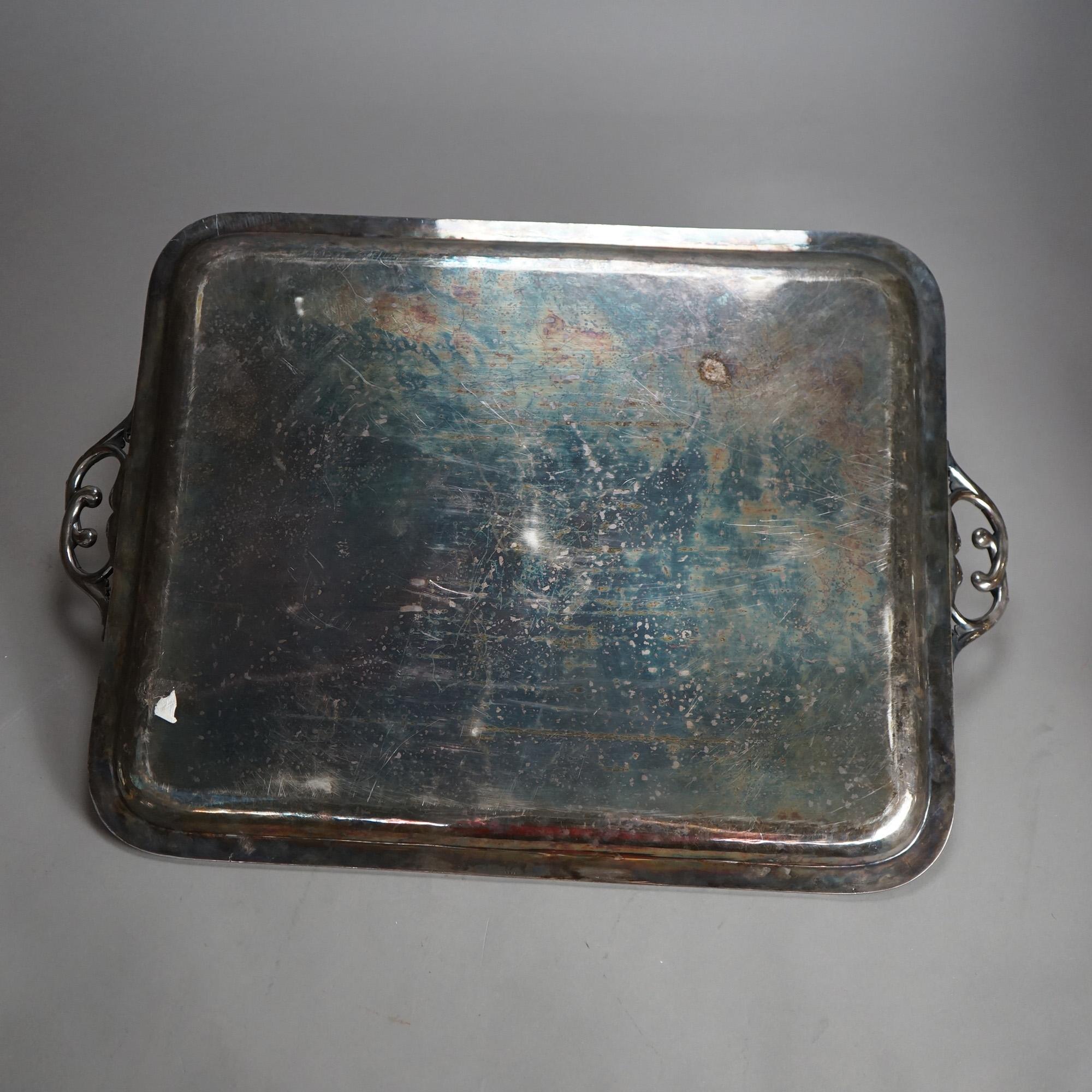 Juego de té antiguo de seis piezas bañado en plata C1890 5