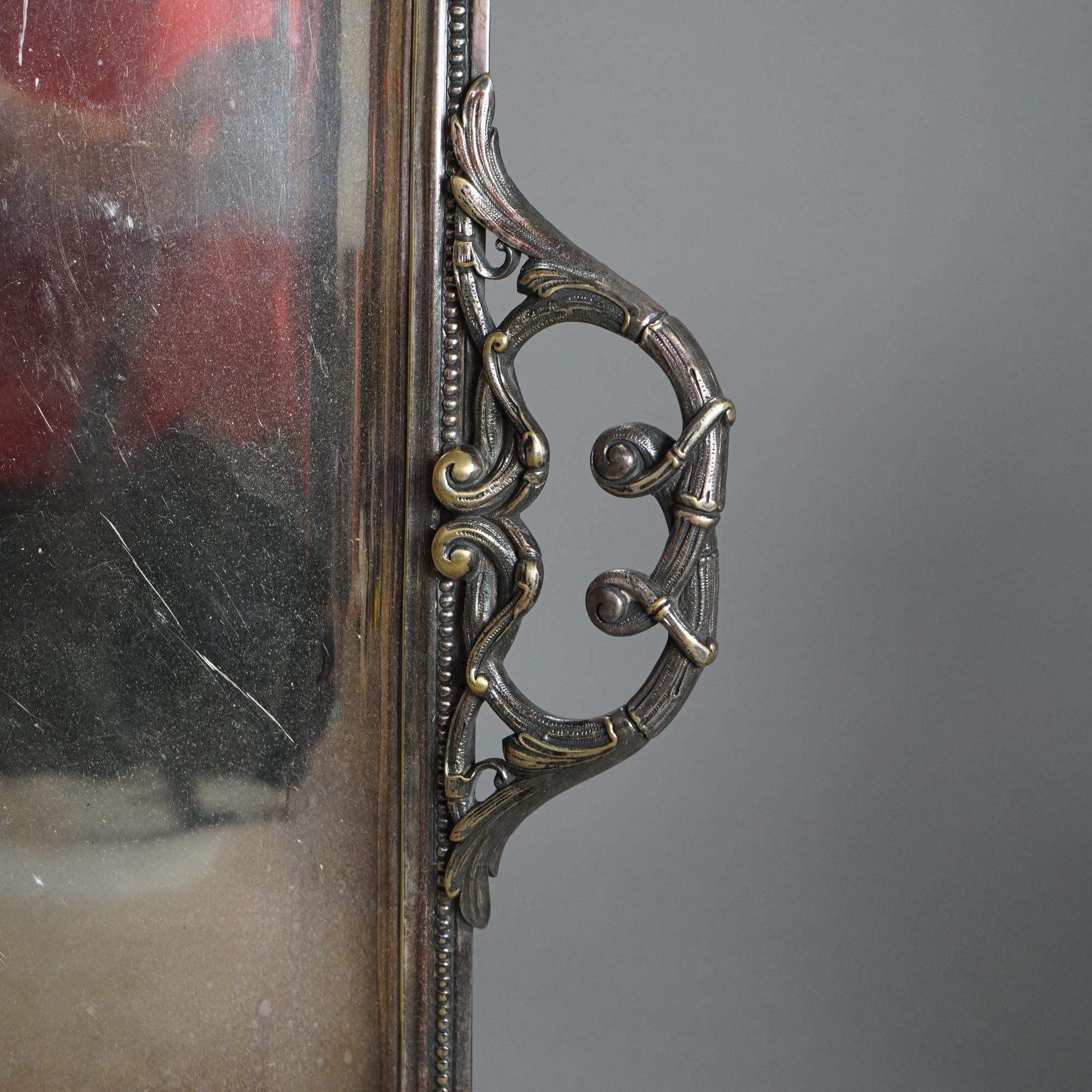 Juego de té antiguo de seis piezas bañado en plata C1890 3