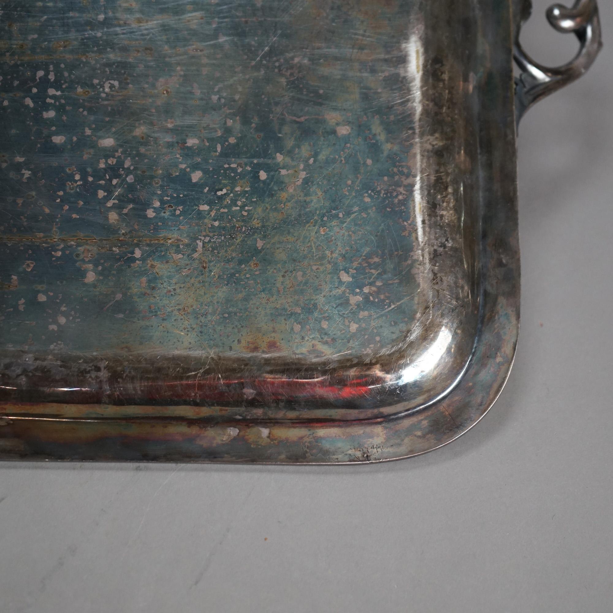 Juego de té antiguo de seis piezas bañado en plata C1890 4