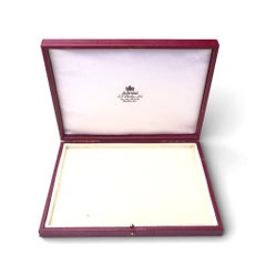 Antique S.J. Phillips Red Leather Jewellery Box, Circa 1920s-1930s
