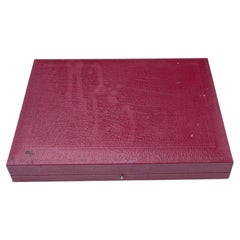 Antique S.J. Phillips Red Leather Jewellery Box, Circa 1920s-1930s