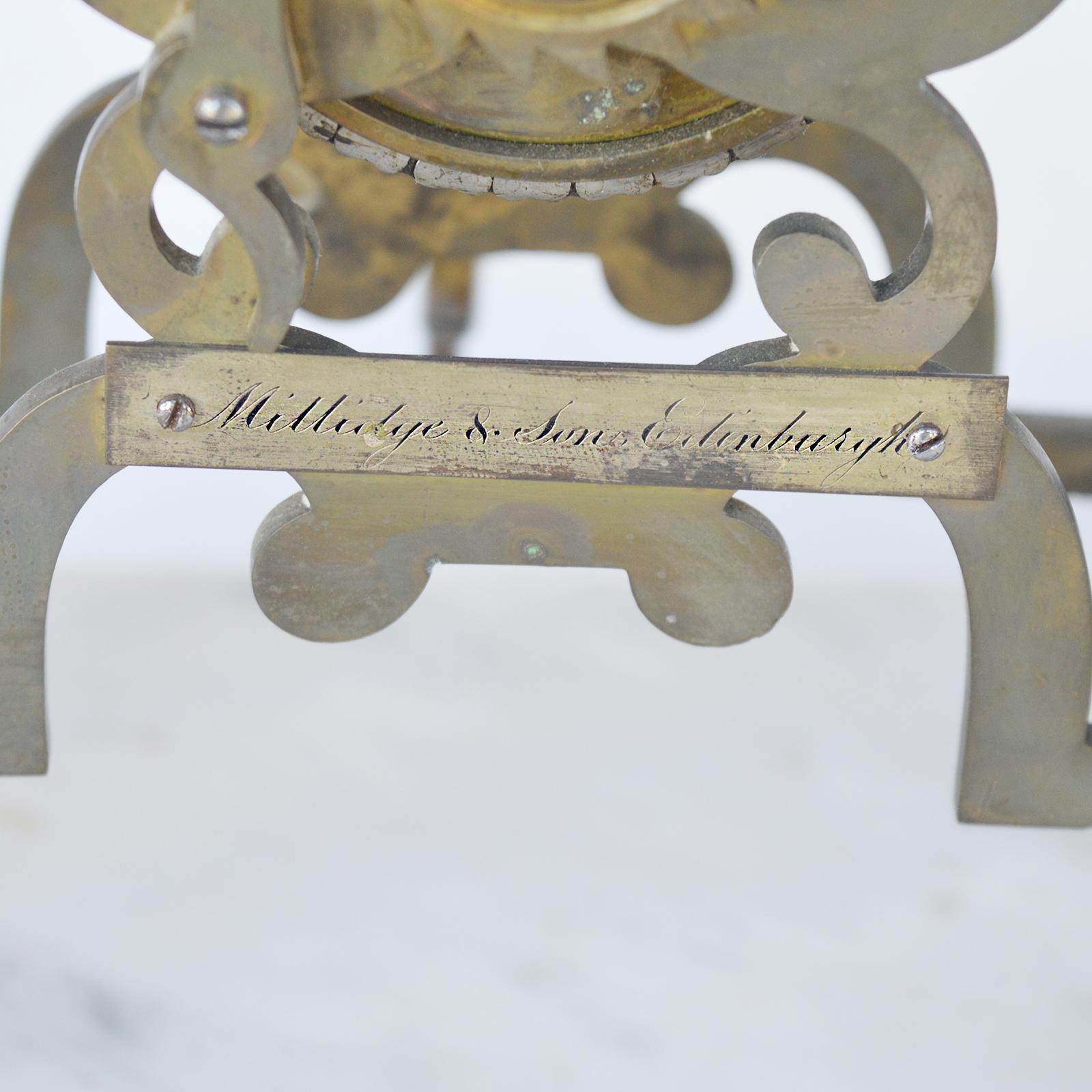 Laiton Horloge squelette ancienne, France, vers 1900 en vente