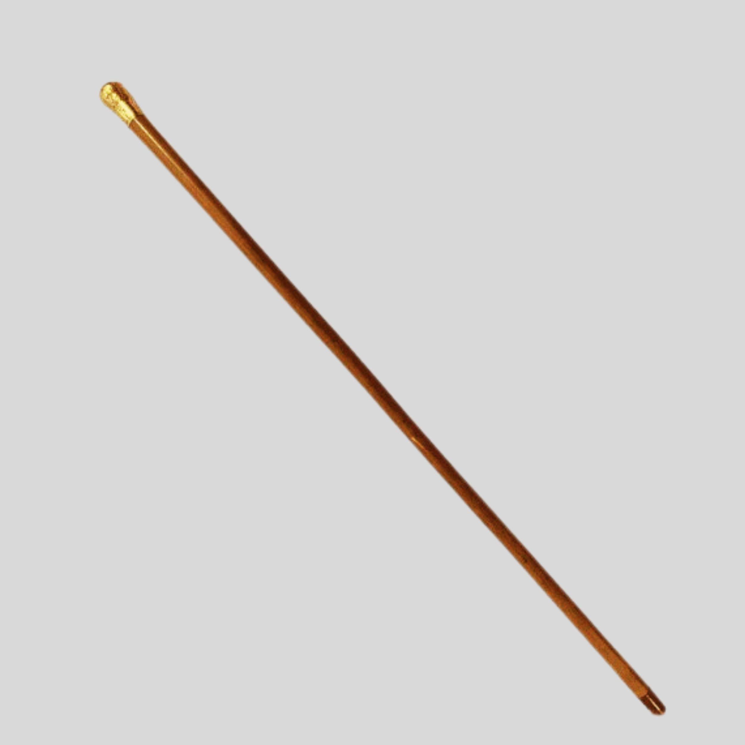 Antique Skinner Gold Plated Knob Handle Walking Stick Cane Light Brown For Sale 7