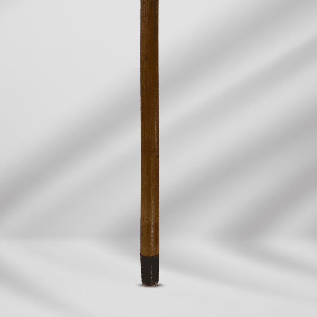 Women's or Men's Antique Skinner Gold Plated Knob Handle Walking Stick Cane Light Brown For Sale