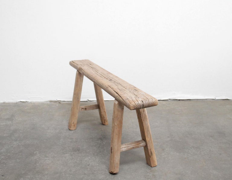 Antique Skinny Elm Bench at 1stDibs