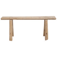 Vintage Skinny Elm Bench