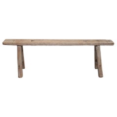 Vintage Skinny Elmwood Bench