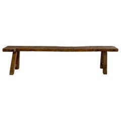 Antique Skinny Elmwood Bench