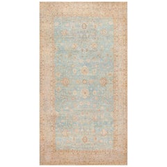 Antique Sky Blue Persian Kerman Carpet. 10 ft 9 in x 20 ft