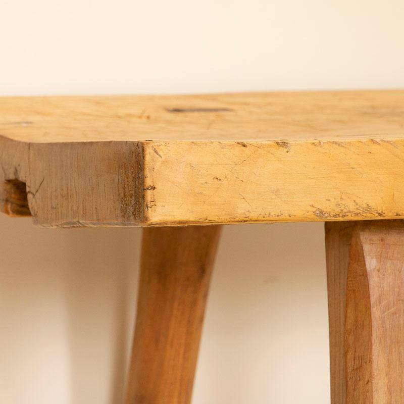 Antique Slab Wood Peg Leg Coffee Table 1