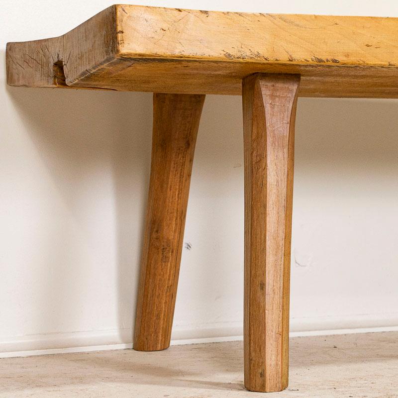 Antique Slab Wood Peg Leg Coffee Table 2