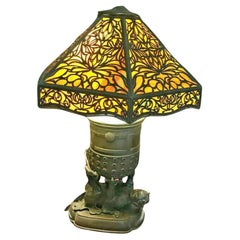 Antique Slag Glass Table Lamp - W5820   SALE  20%   OFF